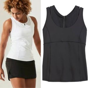 ATHLETA A Game Black Support Top Built In Tank